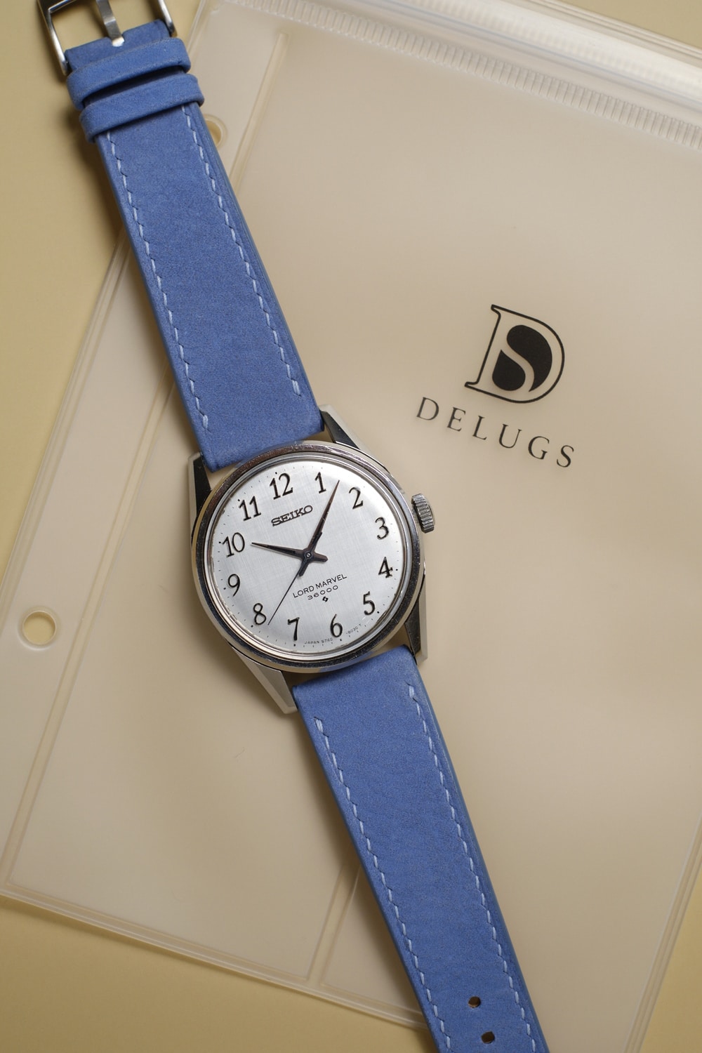 Delugs Pastel Blue Nubuck Slim Strap