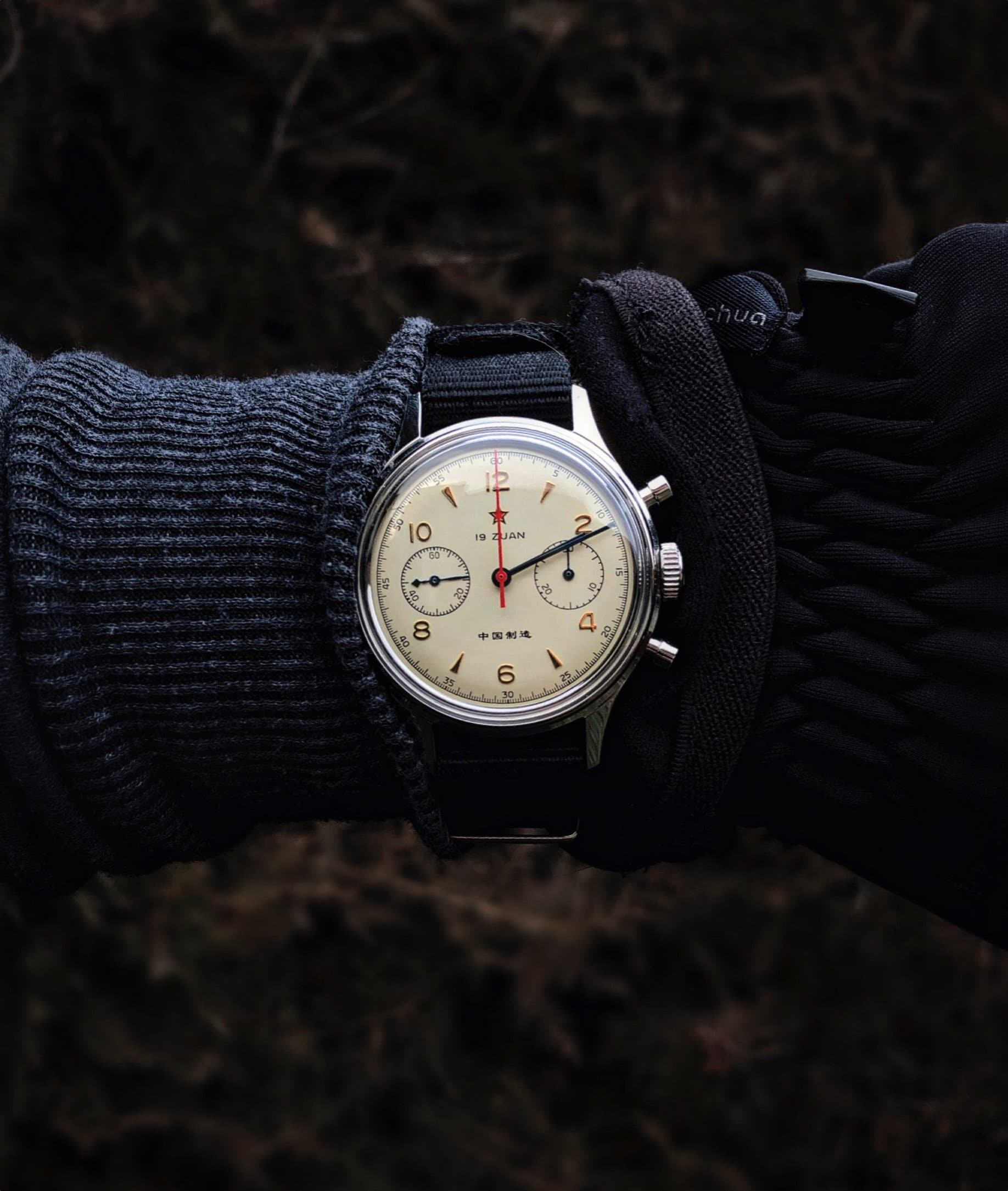 Seagull 1963 chronograph on wrist