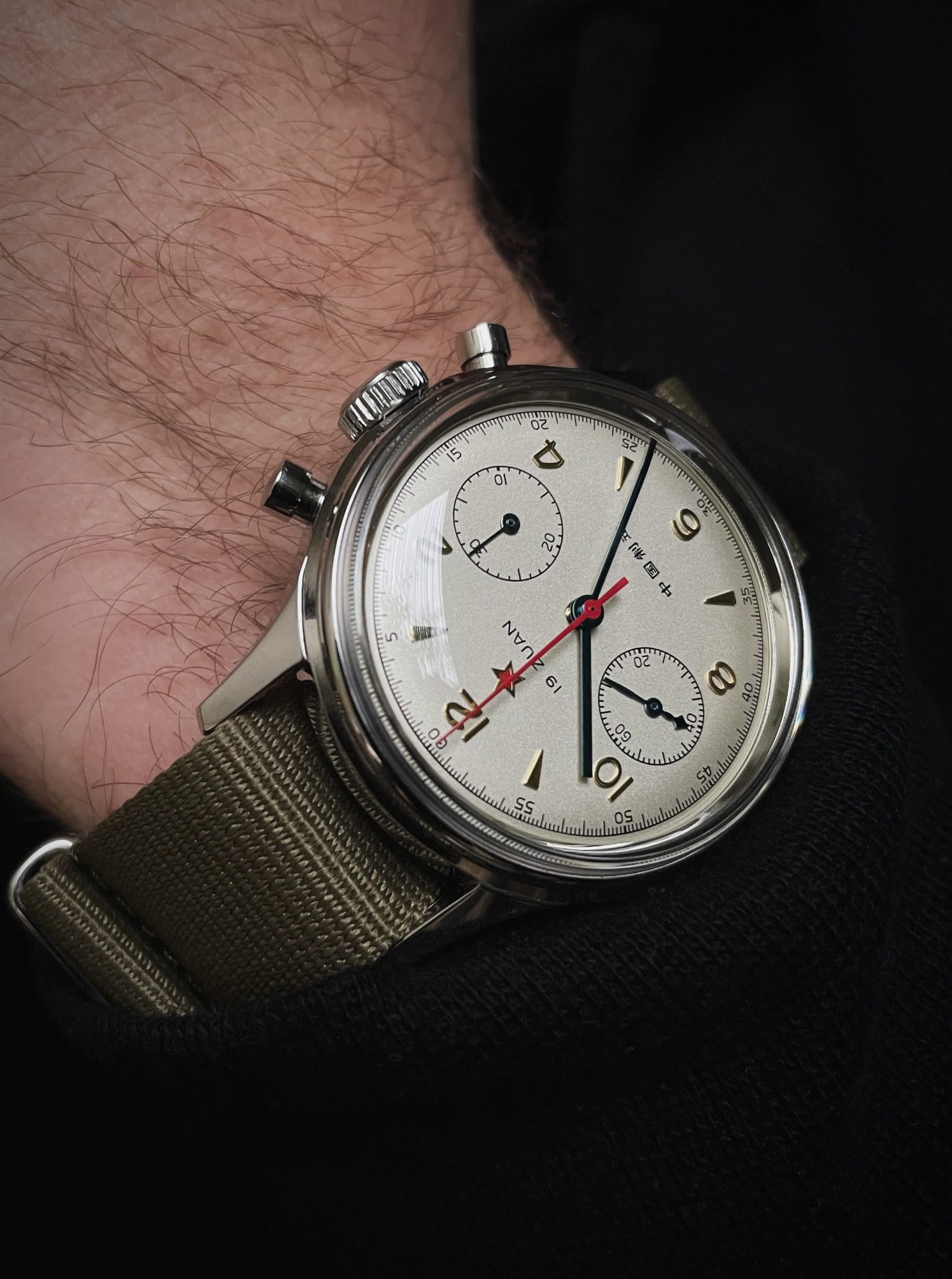 Seagull 1963 close up on wrist